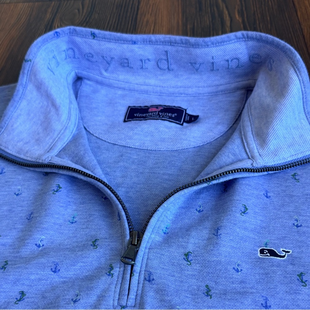 Vineyard Vines Blue Patterned Pullover Large - image 2